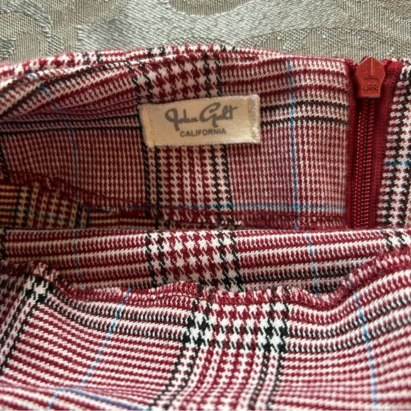 JOHN GALT (BRANDY MELVILLE) CARA SKIRT PINK PLAID ONE SIZE ZIP CLOSURE IN BACK - Picture 4 of 14